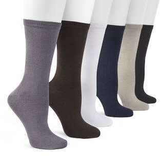 MUK LUKS Men's 9-inch Rayon from Bamboo 6 Pair Sock Pack-Image