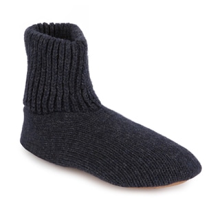 MUK LUKS Morty - Men's Ragg Wool Slipper Sock with Leather Sole
