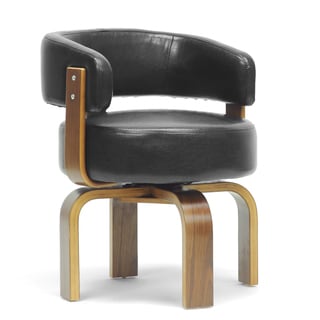 Add modern style to your home or office with this sleek black leather accent chair. baxton studio fortson walnut and black modern accent chair buy cheap living room chairs