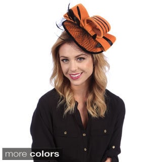 Swan Women's Two-tone Velvet Fascinator-Image