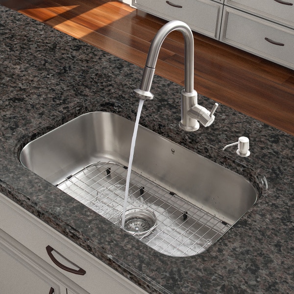 ... in-One 30-inch Undermount Stainless Steel Kitchen Sink and Faucet Set