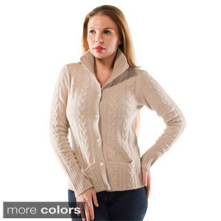 Luigi Baldo Women's Italian Cashmere Blend Cardigan