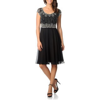 Laxmi Women's Black Beaded-Bodice A-Line Cocktail Dress Today: 124 ...