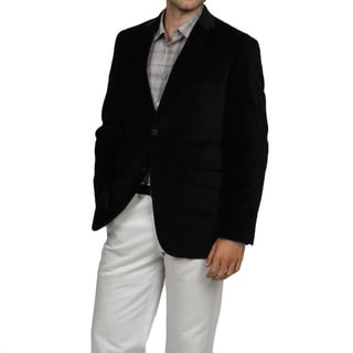 Adolfo Men's Black 2-button Velvet Sport Coat