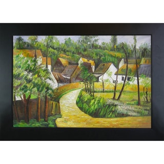 @@@ >  Paul Cezanne 'Turn in the Road' Hand Painted Framed Canvas Art