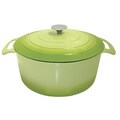 Le Cuistot Vieille France Enameled Cast-iron Round Two-tone Light Green Casserole
