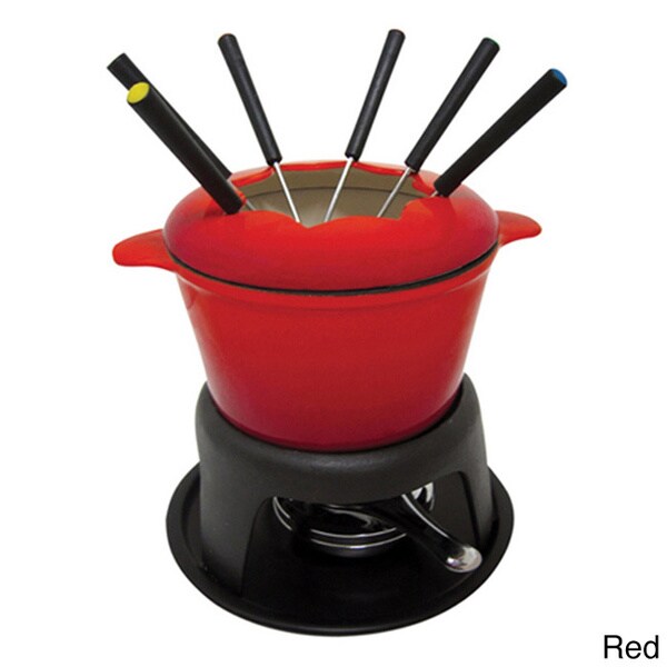 Le Cuistot Enameled 1.5-quart Cast Iron 11-piece Fondue Set