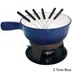 Le Cuistot Enameled 8.25-inch Cast-iron Cheese Fondue Set 