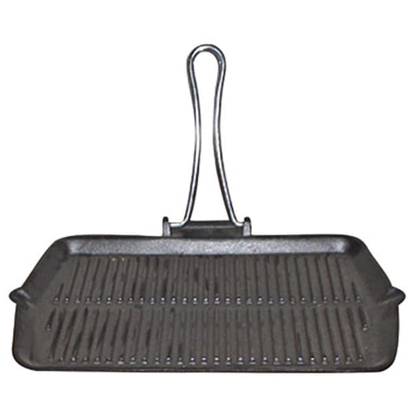 Le Cuistot Rectangular Enameled Cast-iron Foldable Grill