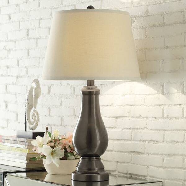 INSPIRE Q Schubert 3Way Bronze Contoured Base 1Light Accent Table