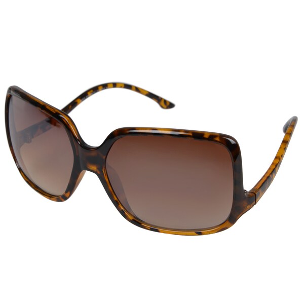 Journee Collection Women's Tortoise Rectanglar Fashion Sunglasses