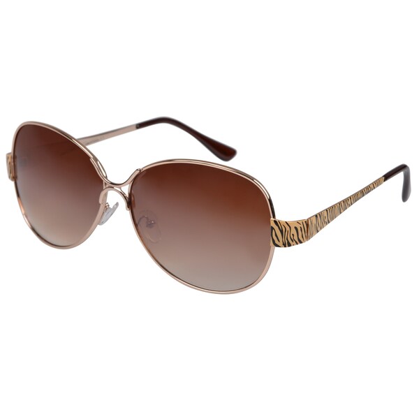 Journee Collection Women's Oversized Gold Fashion Sunglasses
