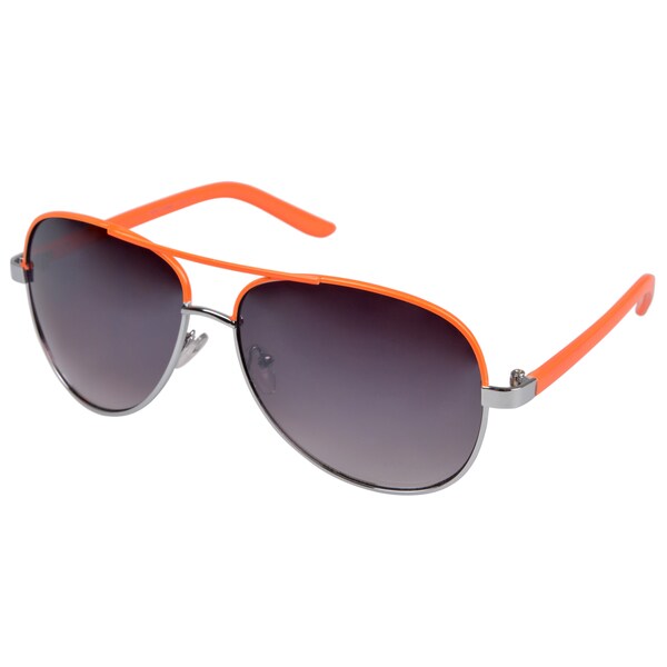 Journee Collection Women's Fashion Aviator Sunglasses - Black or Orange