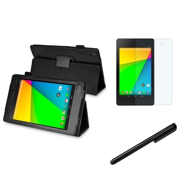 BasAcc Leather Case/ Stylus/LCD Protector for Google New Nexus 7