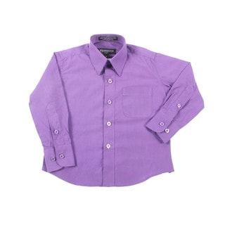 Ferrecci Boys Slim Fit Purple Collared Formal Shirt-Image