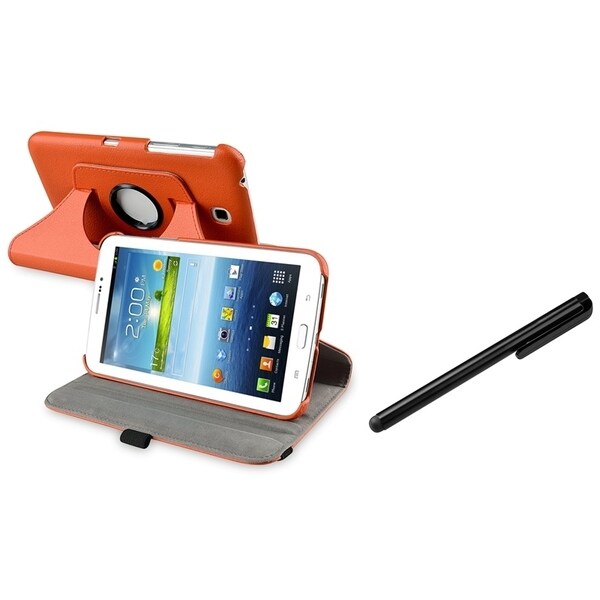 INSTEN Swivel Tablet Case Cover/ Stylus for Samsung Galaxy Tab 3 7.0 P3200