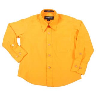 Ferrecci Boys Slim Fit Orange Collared Formal Shirt-Image