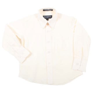 Ferrecci Boys Slim Fit Off White Collared Formal Shirt-Image