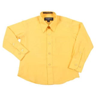 Ferrecci Boys Slim Fit Yellow Collared Formal Shirt-Image