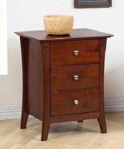 Vermont Chestnut Three-drawer Nightstand