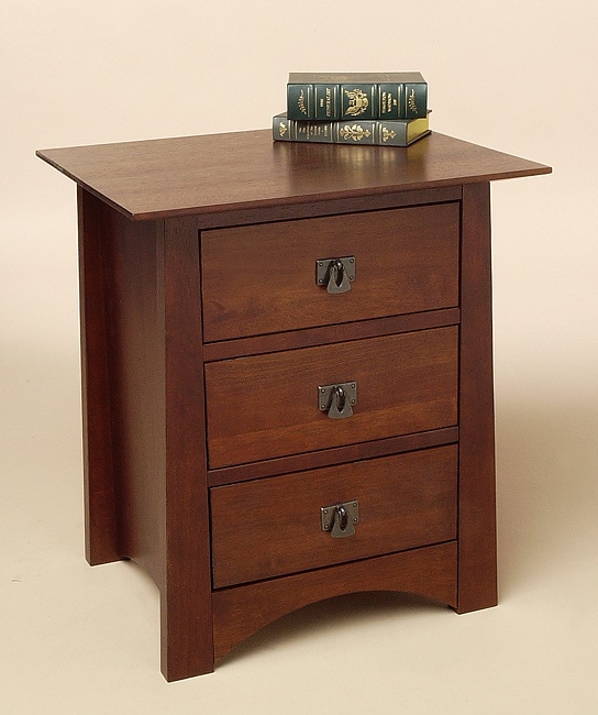 Milton Chestnut Threedrawer Nightstand