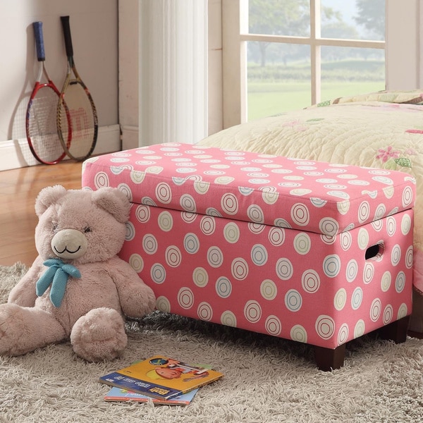 Deluxe Pink Storage Bench