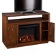 Upton Home Hepburn Brown Media Console/ Stand Electric Fireplace