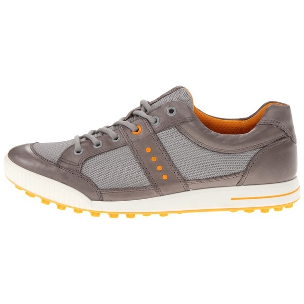 Ecco Mens Grey and White Spikeless Golf Shoes