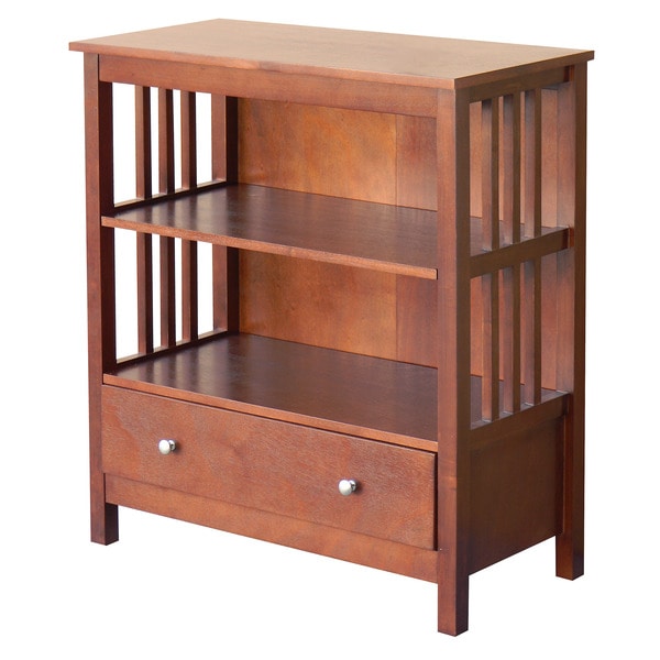 Hollydale Chestnut Mission Style Bookcase - 15782615 - Overstock.com 