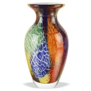 Art Glass Oval Vase Today 85 00 Sale Hand Blown Murano Glass On