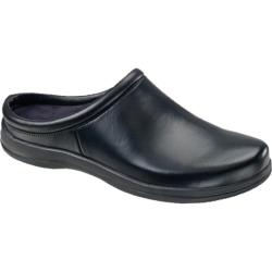 Men's Aetrex Thomas Professional Clog Black Leather