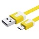 Insten 3-foot Yellow Charging Data Transfer Micro USB M/ M Noodle Cable Cord with 4-port Black USB Hub Extension