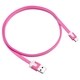 Insten 3-foot Pink Charging Data Transfer Micro USB M/ M Noodle Cable Cord with 4-port Black USB Hub Extension