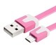 Insten 3-foot Pink Charging Data Transfer Micro USB M/ M Noodle Cable Cord with 4-port Black USB Hub Extension