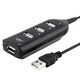 Insten 3-foot Pink Charging Data Transfer Micro USB M/ M Noodle Cable Cord with 4-port Black USB Hub Extension
