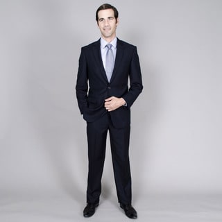 Men's Navy Tone-on-Tone 2-button Suit-Image