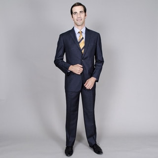 Men's Blue Check 2-button Suit-Image