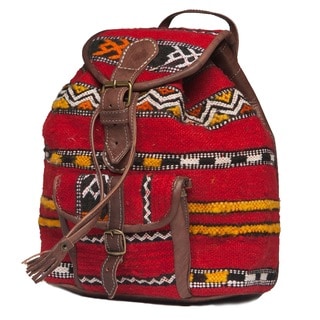 Leather and Kilim Backpack (Morocco)