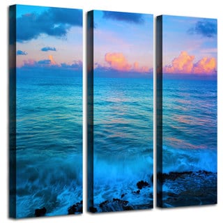 See Reviews Preston 'St. Marents Sunset' 3-piece Canvas Art