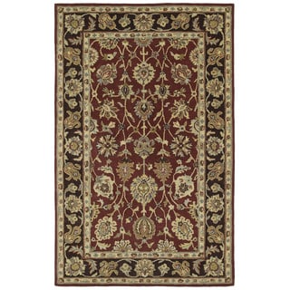 Hot Deal Anabelle Hand-tufted Burgundy Wool Rug (8' x 10')