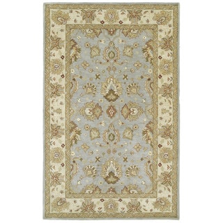 Hot Deal Anabelle Spa Blue Hand-tufted Wool Area Rug (8' x 10')