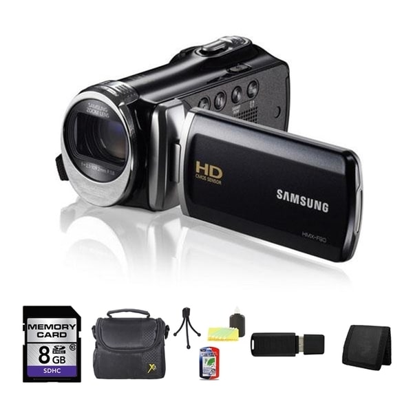 Samsung HMX-F90 High Definition Black Camcorder 8GB Bundle