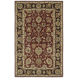 Special Prices Anabelle Hand-tufted Burgundy Wool Rug (9' x 12')