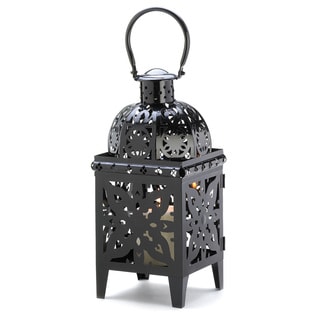 Compare Price Black Medallion Metal Lantern