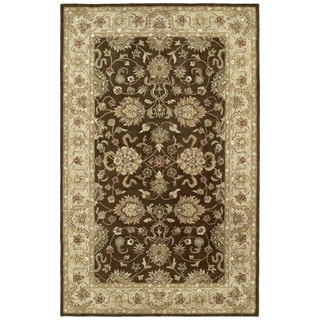 Low Price Anabelle Hand-tufted Chocolate Brown Wool Rug (8' x 10')