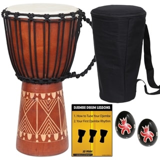 Tribal Painted Djembe Drum (Indonesia)