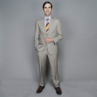 Tan Plaid 2-button Suit-Image