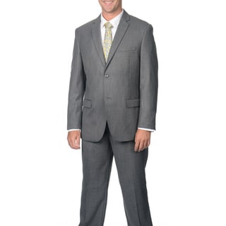 Caravelli Men's Slim Fit Grey Shark Pattern 2-button Notch Collar Suit-Image