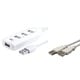 INSTEN 4-port White USB Hub/ USB Cable