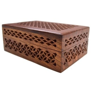 Price Aquify Handmade Latice Cutwork Wood Box (India)